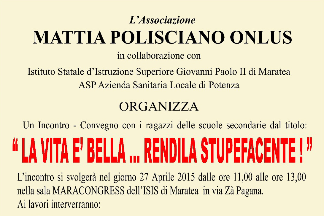 LA VITA E' BELLA...RENDILA STUPEFACENTE